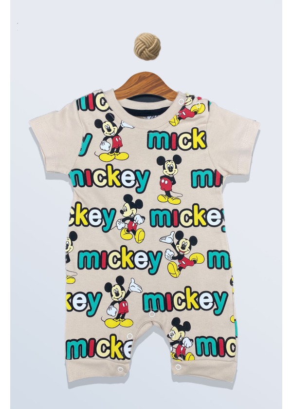 Mickey Mouse Baskılı Bebek Tulum 6-12 Ay